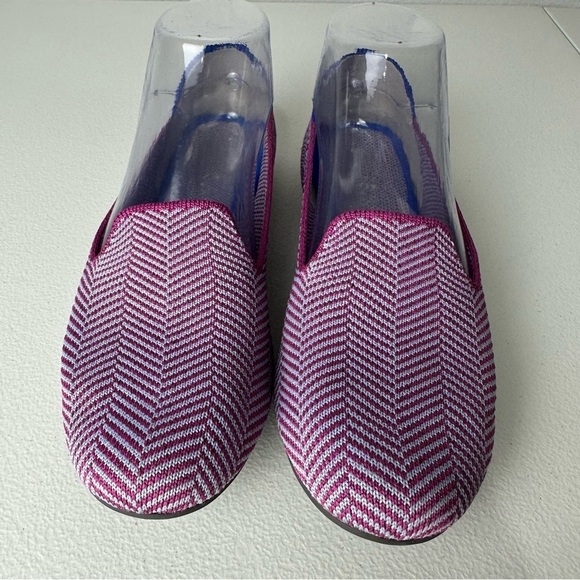 Rothy’s Pink Amethyst Metallic Herringbone Flats Size 7 - Picture 2 of 7
